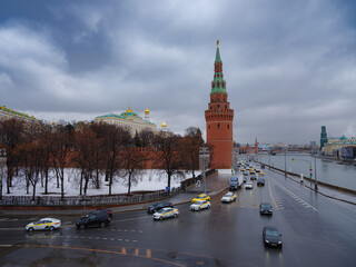 The Moscow Kremlin, the Kremlin Embankment and the Moskva River