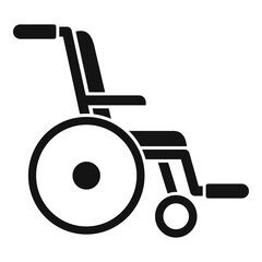 Retirement wheelchair icon, simple style