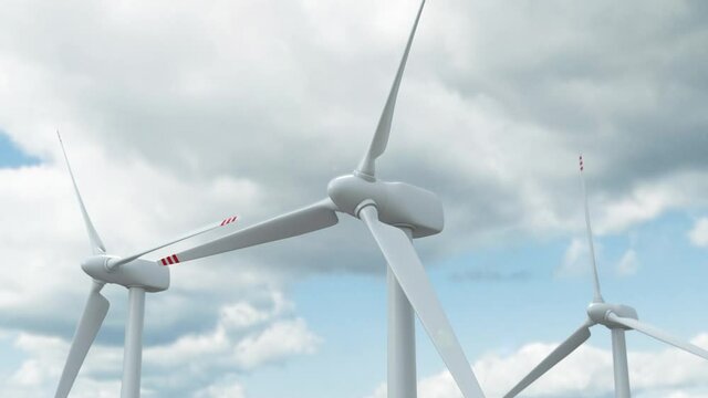 Alternative energy farm with windmills and wind turbine