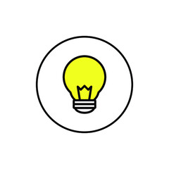 Lightbulb Illustration. modern simple vector icon, flat graphic symbol in trendy flat design style. wallpaper. lockscreen. pattern. frame, background, backdrop, sign, logo.