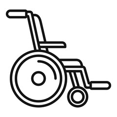 Retirement wheelchair icon, outline style