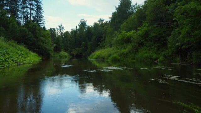 Rafting on the forest river on beautiful sunny summer days. Unique natural locations far from civilization.
Vacation on the forest river.