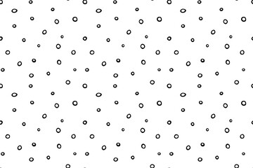 Spotted abstract vector background. Seamless pattern with spots, asymmetric random polka dots, circles, bubbles. Design for fabric, wrapping paper. Fun simple texture, backdrop © Iuliia
