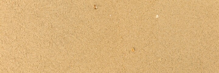 Panorama of Light brown fine-grained sand on the beach texture and background seamless
