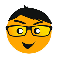 Character  vector image with eyeglasses