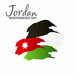 Vector illustration of a Background for Jordan Independence Day.