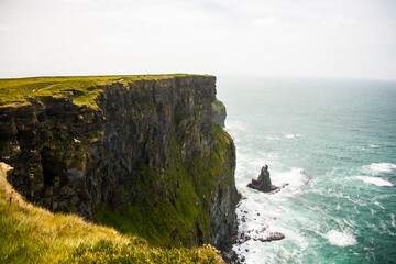 Spring landscape in Cliffs of Moher (Aillte An Mhothair), Ireland