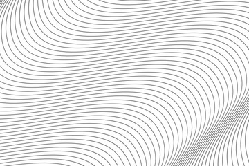 Abstract background with curved wavy lines. Vector illustration for design. Wave