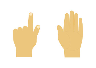 Vector flat illustration.Isolated hands on a white background.