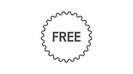 Free Icon. Vector isolated flat illustration. Free sign or badget