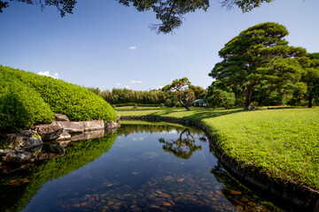 pond in the park Okayama, Japan