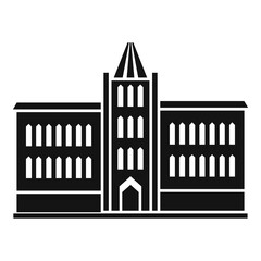 Parliament building icon, simple style