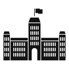 Parliament hall icon, simple style