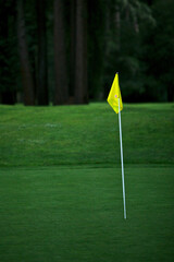 Obraz premium golf course with flag