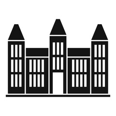 City hall building icon, simple style