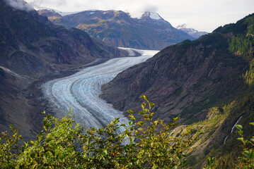 Salmon Glacier in British Columbia in Canada west coast