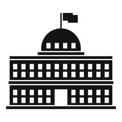 Government house icon, simple style