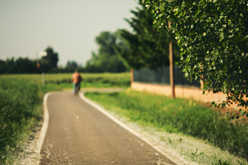 person riding a bike