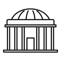 Residential parliament icon, outline style