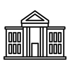 National parliament icon, outline style