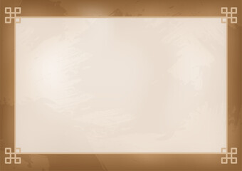 Abstract korea traditional paper background. Vintage frame geometric vector illustration template.