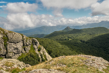 Fototapeta na wymiar Panorama on the mountains of Val d'Aveto, Liguria, Italy