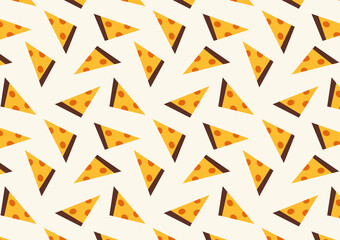 Pizza vector. Pizza pattern wallpaper. Pizza symbol vector.