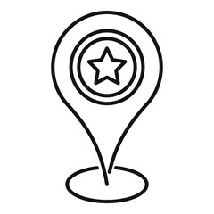 Sightseeing location icon, outline style