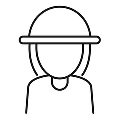 Safari tourist icon, outline style