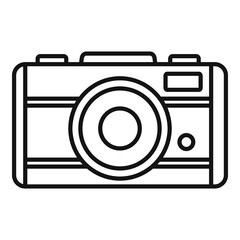 Video camera icon, outline style