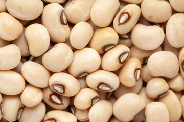 micro Close up of Organic soybean,  (Glycine max ) or soya bean dal Full-Frame Background. Top View 