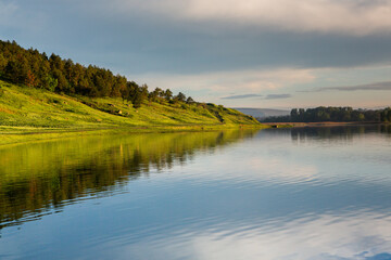 Beautiful Landscape with lake and trees. Amazing Nature in Europe. Lovely place to visit this summer.