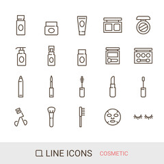 Fototapeta premium 商品アイコン コスメ ラインアイコン
