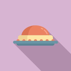 Molecular cuisine candy icon, flat style