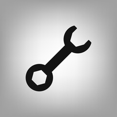 Wrench icon for the interface of applications, games.