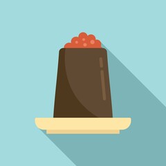 Molecular cuisine dinner icon, flat style