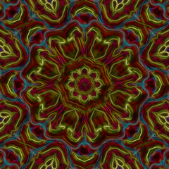 3d effect - abstract polygonal fractal manipulation