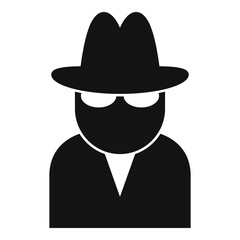 Security agent icon, simple style