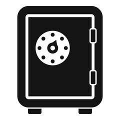 Security service money safe icon, simple style