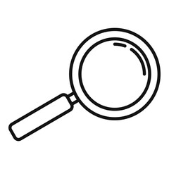 Security magnifier icon, outline style