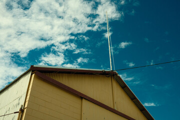 blue sky and house