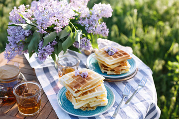 breakfast in the garden