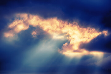 Fototapeta na wymiar Dramatic sky background