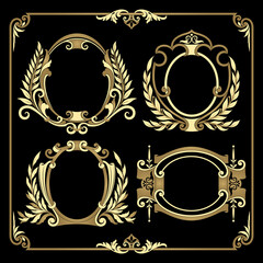 Decorative frames with laurels
