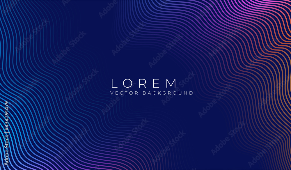 Aufkleber Vector simple background with color abstract wave