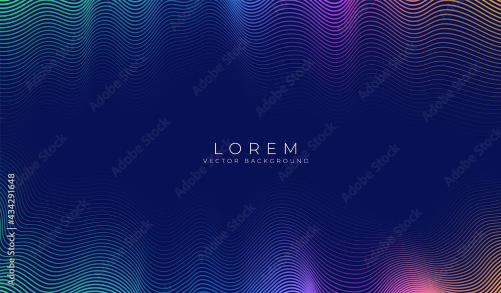 Poster Vector simple background with color abstract wave