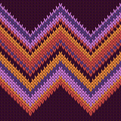 Fluffy zig zal lines knitting texture geometric - obrazy, fototapety, plakaty