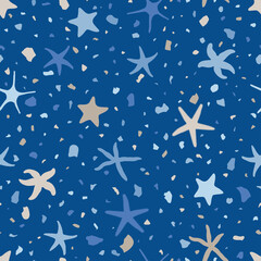 Coastal terrazzo - starfish blue