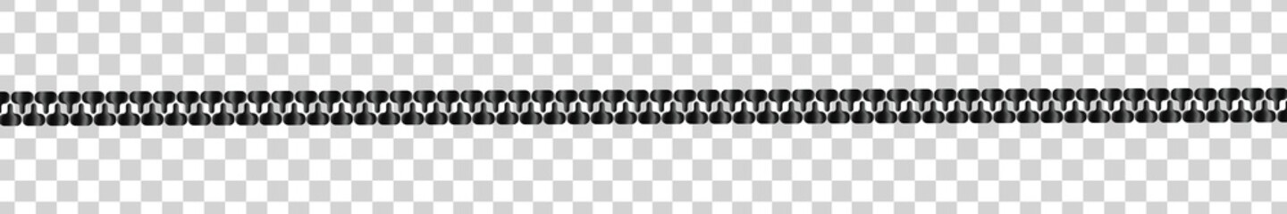 Vector realistic isolated Zipper line on the transparent background. © comicsans