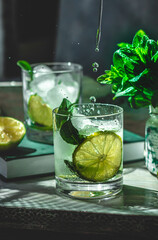 Refreshing mojito cocktail.
